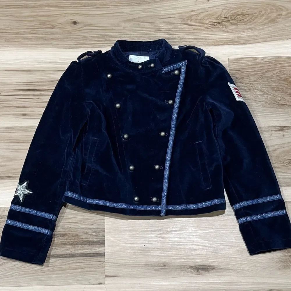 Annie Collection by Renee Ehrlich Kalfus Military Jacket Navy Blue Girl’s Medium